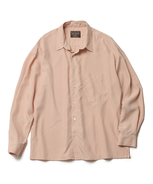 MR.OLIVE / T/R POWDER CLOTH / SQUEARE CUT REGULAR COLLAR SHIRTミスターオリーブ/T/C パウダークロス / スクエアカット レギュラーカラーシャツ